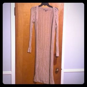 Long Beige Cardigan